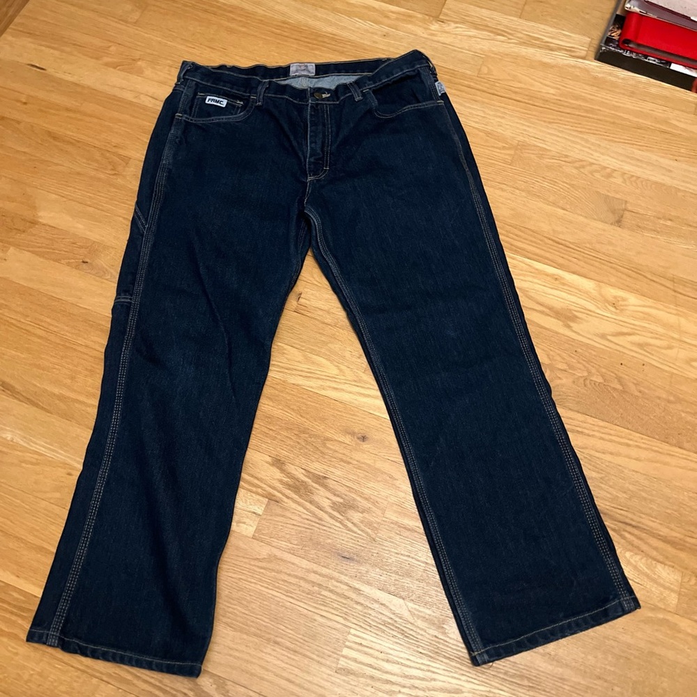$128 Women's Size 14W TYNDALE Relaxed Fit Dark Indigo Jeans Thick Carpenter GUC